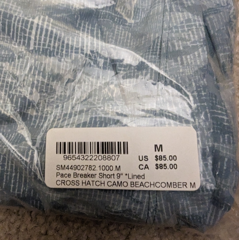 Lululemon SoulCycle Mens Pace Breaker Short Cross Hatch Camp Beachcomber - Picture 5 of 5